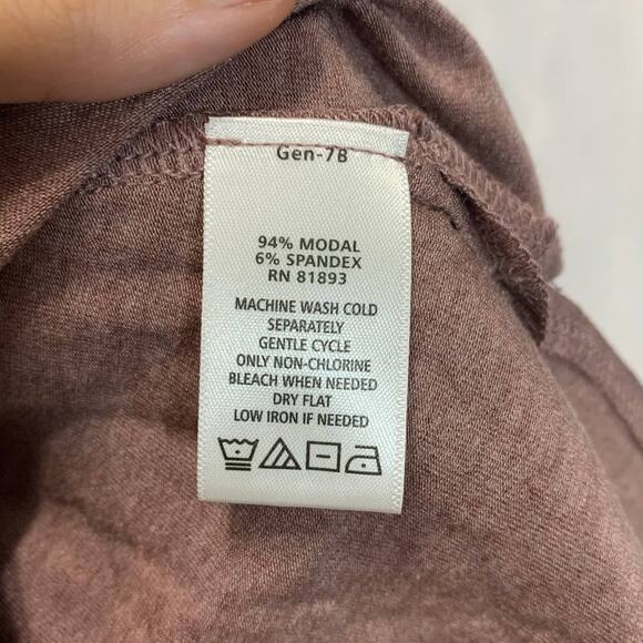 H by Halston Modal Blend Long Sleeve Tunic Womens Sz XL Brown Stretch Minimalist - Picture 5 of 5